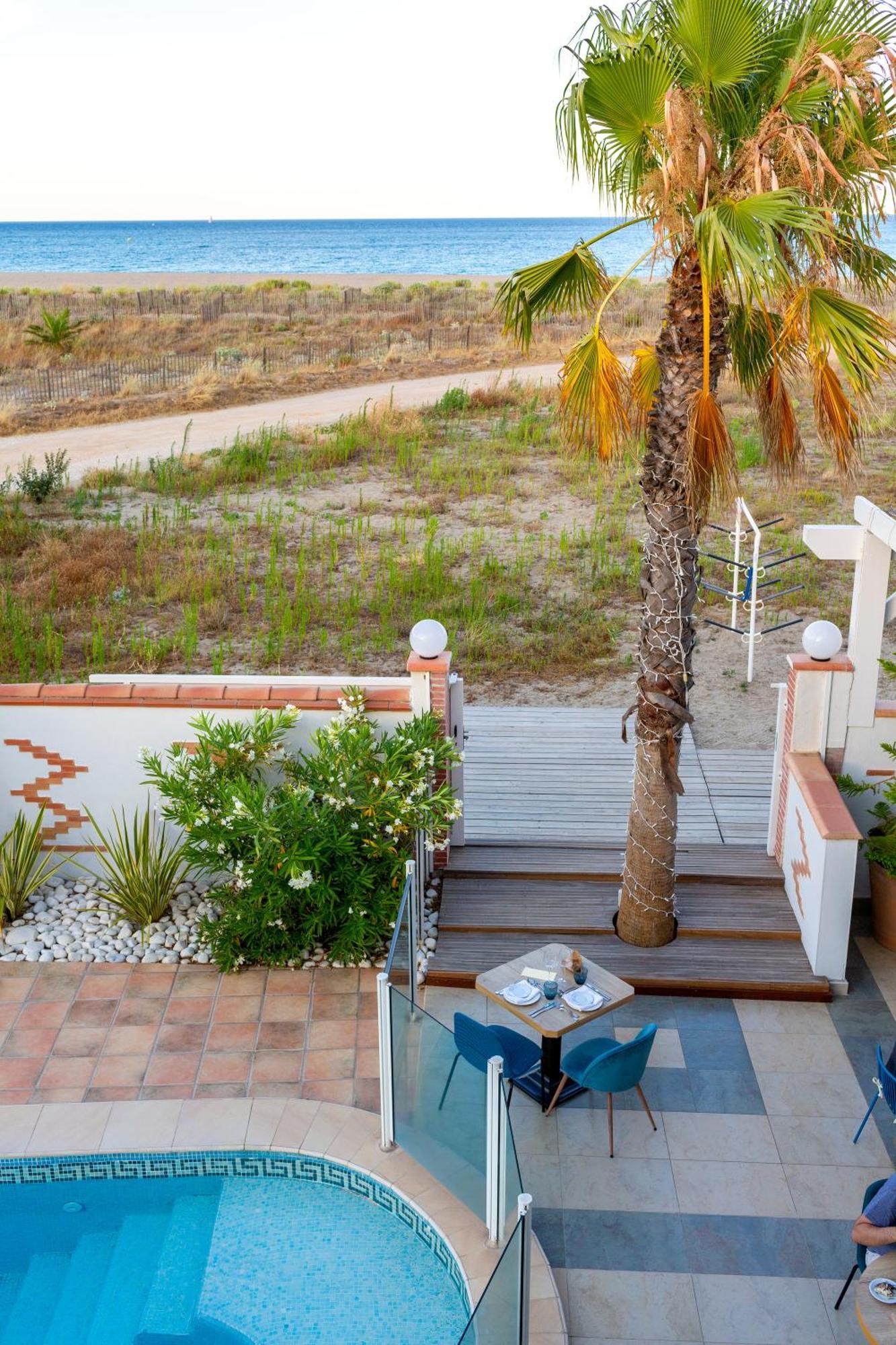 Les Bulles De Mer - Hotel & Spa Sur La Plage Saint-Cyprien  Dış mekan fotoğraf
