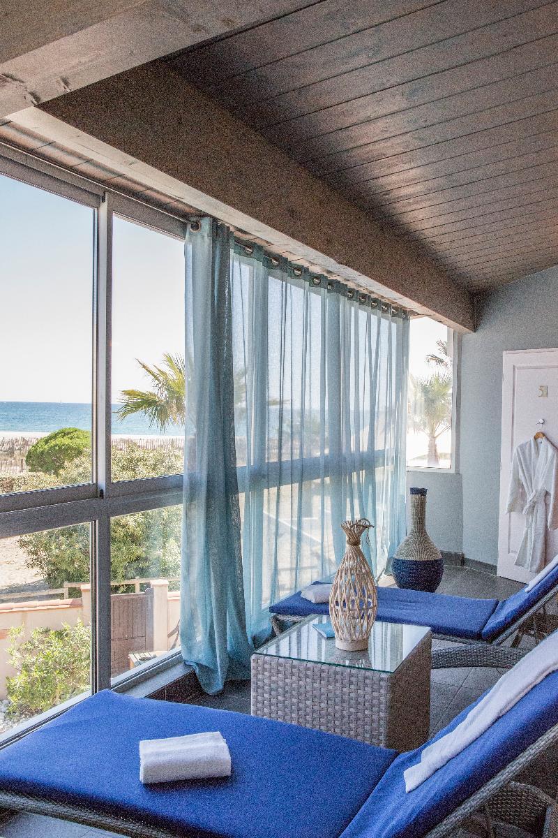 Les Bulles De Mer - Hotel & Spa Sur La Plage Saint-Cyprien  Dış mekan fotoğraf
